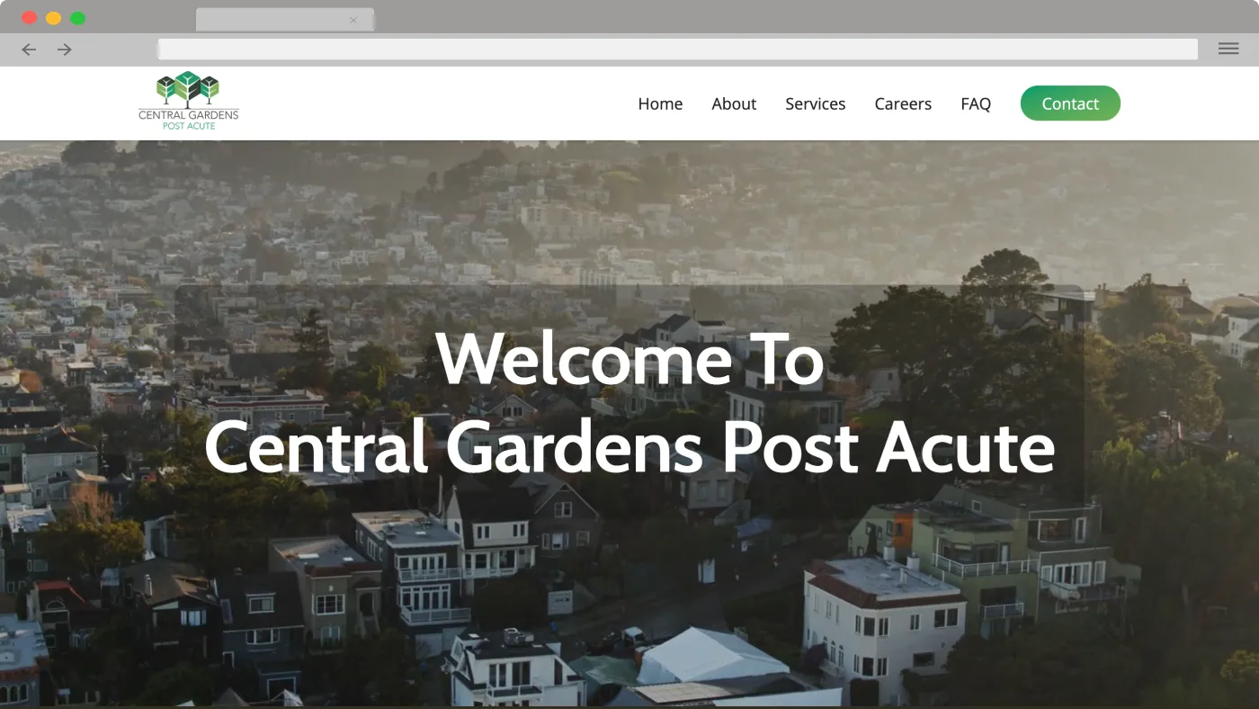 Central Gardens Post Acute Website